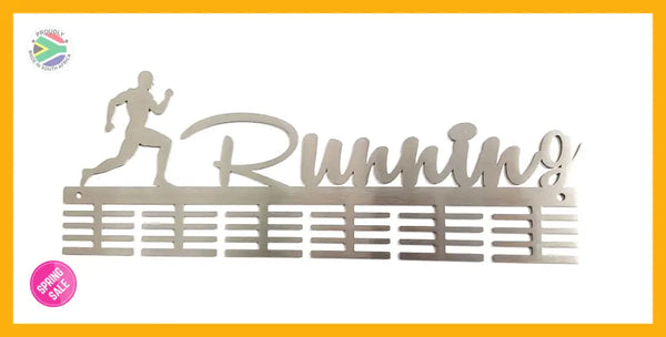 Running Man 48 Tier Medal Hanger Stainless Steel Brush Finish Sports Medal Hangers