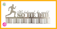 He Believed He Could So Did 48 Tier Running Medal Hanger Stainless Steel Brush Finish Sports Medal