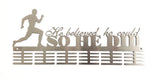 He Believed He Could So Did 48 Tier Running Medal Hanger Stainless Steel Brush Finish Sports Medal