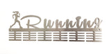 Running Lady 48 Tier Medal Hanger Stainless Steel Brush Finish Sports Medal Hangers