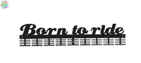 Born To Ride 72 Tier Medal Hanger (Option Of Colors Available) Black Sports Medal Hangers