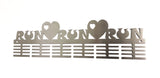 Run Heart 48 Tier Medal Hanger Stainless Steel Brush Finish Sports Medal Hangers