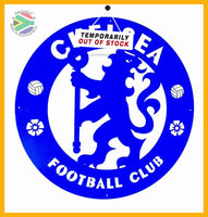 Chelsea Football Club Mounted Wall Art Design 40Cm X Small / Blue