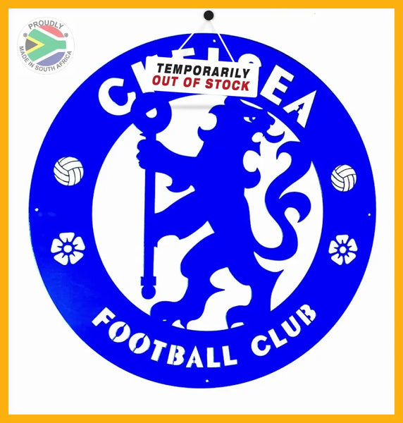 Chelsea Football Club Mounted Wall Art Design 40Cm X Small / Blue
