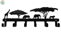 Animals Under The Acasia Trees 6 Hook Key Hook Ferro Grain Black Home Décor