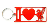 I Love Liverpool Key Ring Red Rings