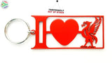 I Love Liverpool Key Ring Red Rings