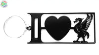 I Love Liverpool Key Ring Black Rings
