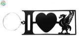 I Love Liverpool Key Ring Black Rings