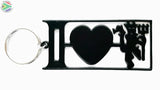 I Love Man Utd Key Ring Black Rings