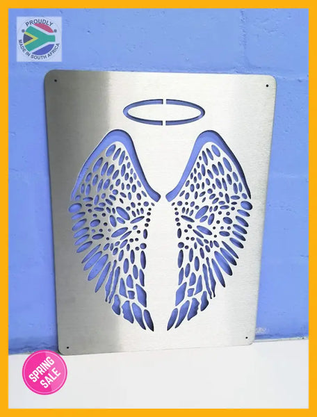 Angels Wings & Halo Mounted Wall Art