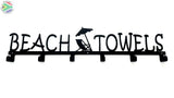 Beach Towels 6 Hook Towel Hanger Large In Stainless Steel Or Black Home Décor