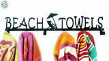 Beach Towels 6 Hook Towel Hanger Large In Stainless Steel Or Black Home Décor
