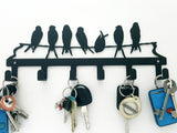 Birds On A Branch 6 Hook Key Hook Ferro Grain Black Home Décor