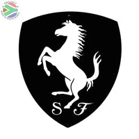 Ferrari Sf Mounted Wall Art Black / 58Cm X 67Cm Medium
