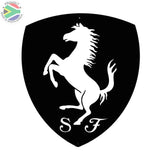 Ferrari Sf Mounted Wall Art Black / 58Cm X 67Cm Medium