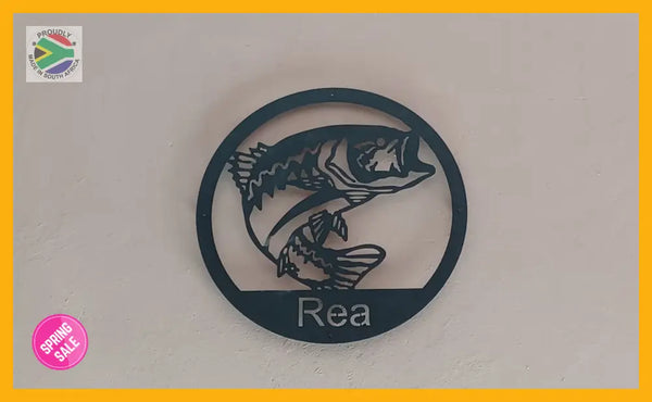 Bass Fish Personalised Wall Art