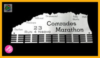 Comrades Marathon Up Run Personalised 48 Tier Medal Hanger Stainless Steel Brush Finish Sports