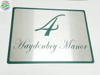 House Sign With Backing Plate