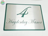 House Sign With Backing Plate