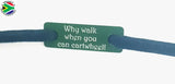 Why walk when you can cartwheel Individual Shoelace Tag