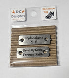 Saved By Grace Ephesians Shoelace Tag Set Shoe Lace Tags