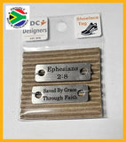 Saved By Grace Ephesians Shoelace Tag Set