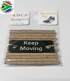 Keep Moving Individual Shoelace Tag