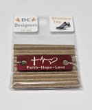 Faith~Hope~Love Individual Shoelace Tag Red Shoe Lace Tags