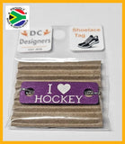 I Love Hockey Individual Shoelace Tag
