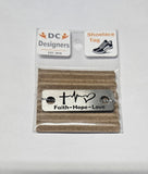 Faith~Hope~Love Individual Shoelace Tag Silver Shoe Lace Tags