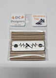 Hockey Lifeline Individual Shoelace Tag Silver Shoe Lace Tags