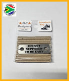 IT'S NOT SUPPOSED TO BE EASY Individual Shoelace Tag