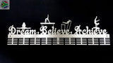 Dream Believe Achieve Gymnastics Wag 72 Tier Medal Hanger Stainless Steel Brush Finish Sports Medal