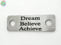Dream Believe Achieve Individual Shoelace Tag Shoe Lace Tags
