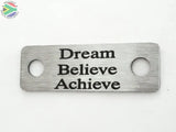 Dream Believe Achieve Individual Shoelace Tag Shoe Lace Tags