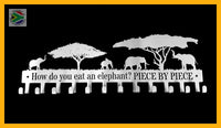 How Do You Eat An Elephant Elephants Under The Trees 12 Hook Key Hooks