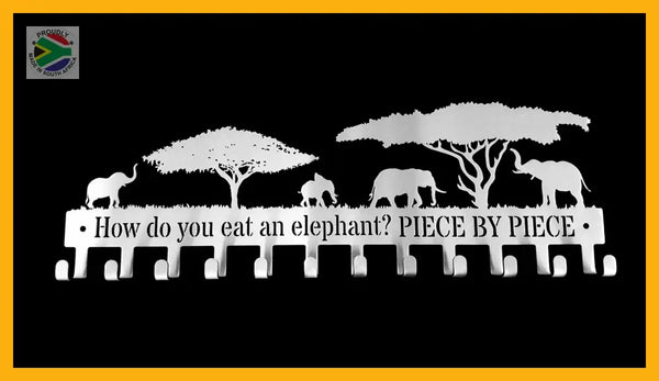 How Do You Eat An Elephant Elephants Under The Trees 12 Hook Key Hooks