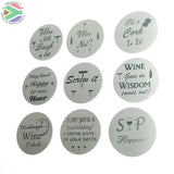 Wine Coasters Laser Etched In Stainless Steel
