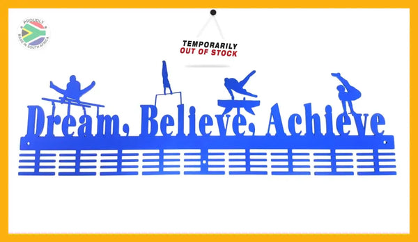Dream Believe Achieve Gymnastics Mag 72 Tier Medal Hanger Sports Medal Hangers