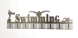 3 Figure Swimming 64 Tier Medal Hanger Stainless Steel Brush Finish Sports Medal Hangers