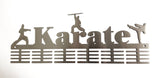 Karate 3 Figure 48 Tier Medal Hanger Stainless Steel Brush Finish Sports Medal Hangers