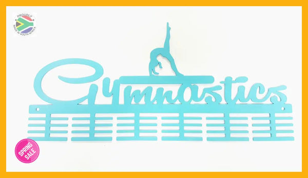 Gymnastics Beam 48 Tier Medal Hanger Blue Turquoise Sports Medal Hangers