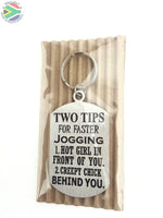 Two Tips For Faster Jogging Man Design Single Sided Laser Engraved Key Ring-Bag Tag Key Rings