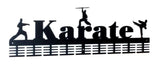 Karate 3 Figure 72 Tier Medal Hanger Black Sports Medal Hangers