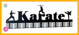Karate 3 Figure 72 Tier Medal Hanger Black Sports Medal Hangers
