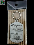 To My Daughter Single Sided Laser Engraved Key Ring-Bag Tag Rings