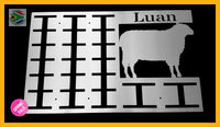 Personalized Sheep Rosette Hanger Horse Hangers