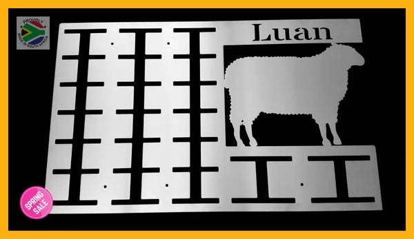 Personalized Sheep Rosette Hanger Horse Hangers
