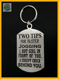 Two Tips For Faster Jogging Man Design Single Sided Laser Engraved Key Ring-Bag Tag Key Rings